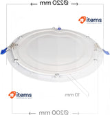 LEDUNI Round LED Recessed Panel Light, 20W, Circular, 2000LM Cold White 6000K