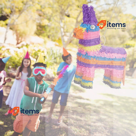 Relaxdays Hanging Donkey Pinata Multi 55 X 40 13 Cm Children Girls Boys Hxwxd