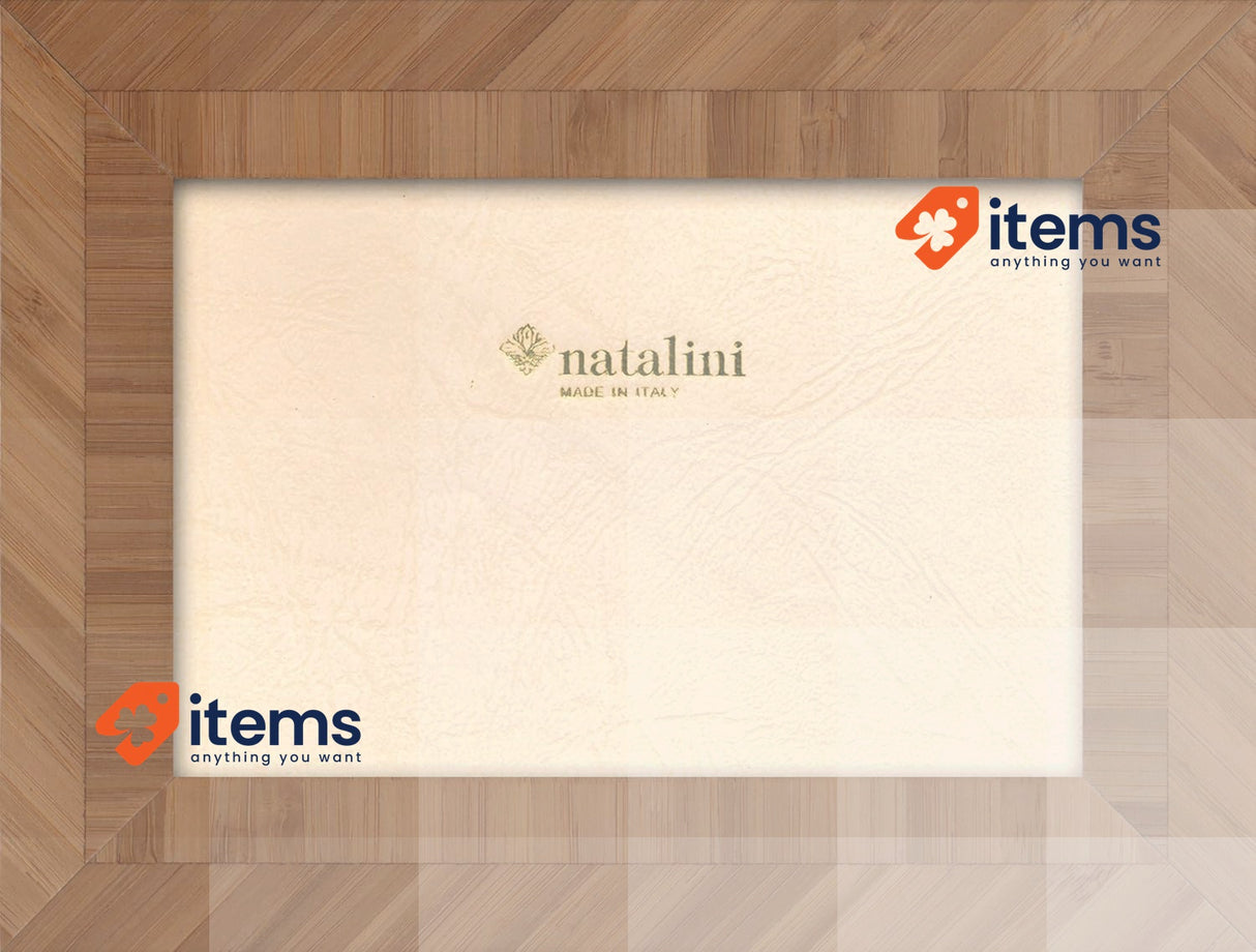 Natalini Marquetry Photo Frame Made in Italy, Tulipwood, Bamboo, 5"X 7"