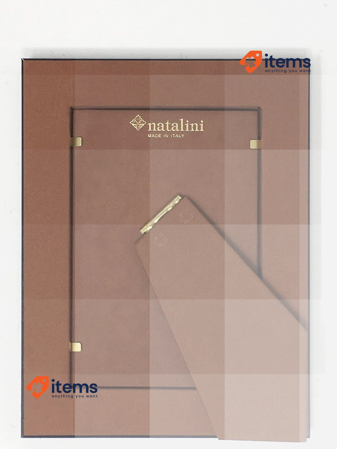 Natalini Marquetry Photo Frame Made in Italy, Tulipwood, Bamboo, 5"X 7"