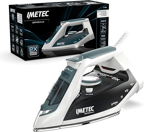 Imetec ZeroCalc Z1 2500 - Steam Iron Antique Technology Stainless Steel Plate