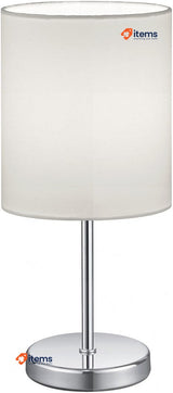 Reality Leuchten Table Lamp with Fabric Shade E14 40 W White 13 x 13 x 28.5 cm
