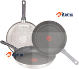 Tefal Daily Cook 3 Piece Pan Set: 20/24/26cm Stainless Steel Pans Non-Stick Spot