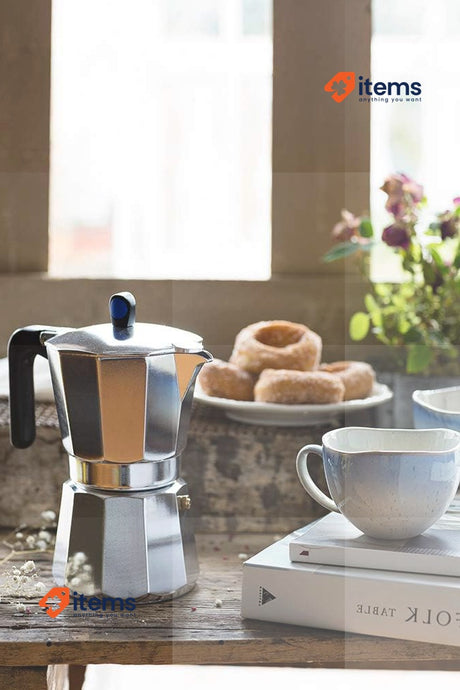 Monix Induction Express Italian Induction Coffee Maker Aluminium,6 Cups, Silver