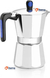 Monix Induction Express: Italian Moka Coffee Maker Capacity 6 Cups Silver
