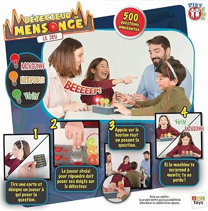 PLAY FUN BY IMC TOYS Lie Detector (French Version) Family Board Game 8 Years