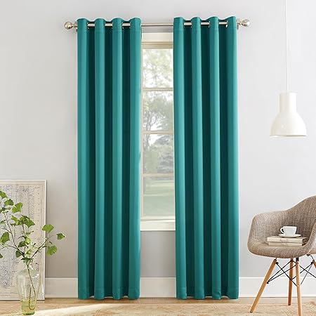 Sun Zero Barrow Energy Efficient Grommet Curtain Single 54 Inches x 108 Inches