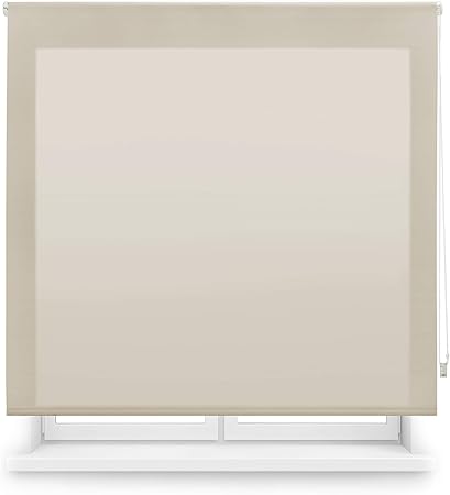 Blindecor Ara Plain Translucent Roller Blind, Light Brown, 160x250 cm