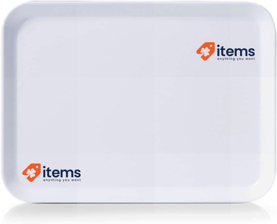 Zeller 26693 melamine tray, melamine, white, 24 x 18 cm <p>Practical serving