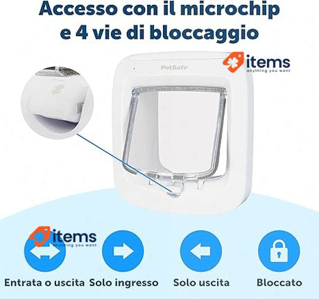 PetSafe, Microchip Activated Cat Flap, Exclusive Entry, Easy Install White