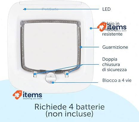 PetSafe, Microchip Activated Cat Flap, Exclusive Entry, Easy Install White