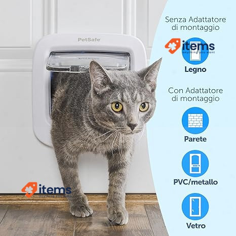 PetSafe, Microchip Activated Cat Flap, Exclusive Entry, Easy Install White