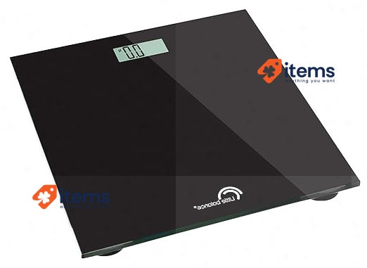 Little Balance 8194 Bathroom Scale, Tempered Glass, Black Scales SB2 Electronics