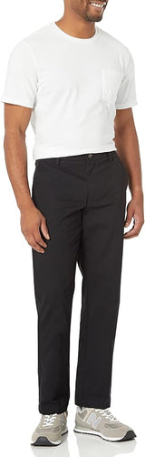 Amazon Essentials Men's Wrinkle-Resistant Straight-Fit Chino Pant Black 28W/30L