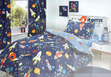 Bedlam - Supersonic Glow In The Dark Duvet Cover Set, Junior Bed Size Blue