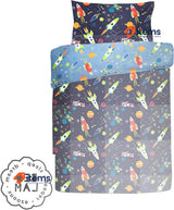 Bedlam - Supersonic Glow In The Dark Duvet Cover Set, Junior Bed Size Blue