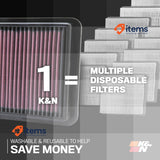 K&N Engine Air Filter For (Ecosport, Fiesta ST, Tourneo Courier and Transit)
