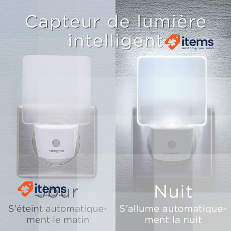 Integral LED Night Lights Pack of 2 Lights Connectable Sensor Night Lighting