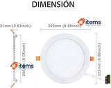 LVWIT LED Downlight White Ceiling Surface 18W equivalent to 108W