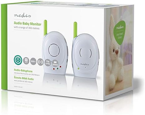 Nedis Audio Baby Monitor Wireless Phones with Intercom Set of 2 Green/White