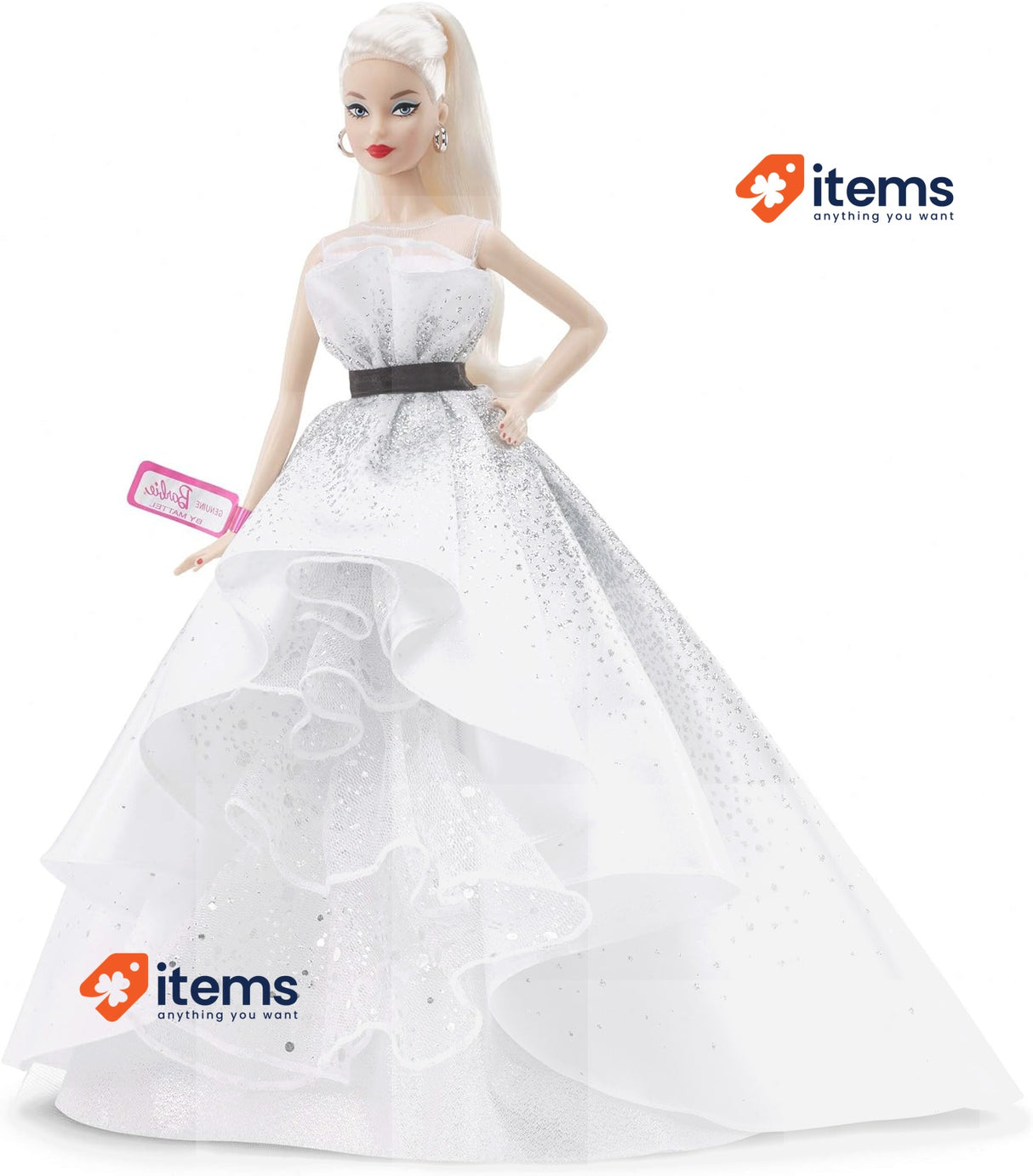 Barbie FXD88 Doll White Barbie Collector 60Th Anniversary Blonde Gown