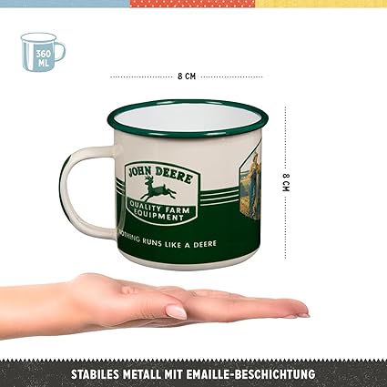 Nostalgic-Art 43208 - John Deere Quality Farm Equipment Enamel Mug