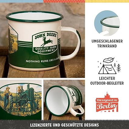 Nostalgic-Art 43208 - John Deere Quality Farm Equipment Enamel Mug