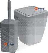 Addis 517487 Saqure Bathroom Bin Addis Faux Charcoal Rattan Square Includes