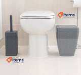 Addis 517487 Saqure Bathroom Bin Addis Faux Charcoal Rattan Square Includes