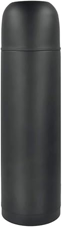 Metaltex Double Walled Thermos Flask, Black, 1 Litre