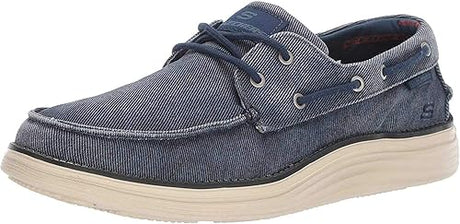 Skechers Men's Status 2.0-Lorano Boat Shoes Blue 41.5 EU