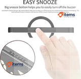 Mirrored LED Alarm Clock w/Large Screen, Portable 12 / 24H display with USB port
