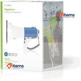 Nedis Megafono 25 W Scope of 1500 m Microfono Extrai White/Blue Nedis 25W 1500m