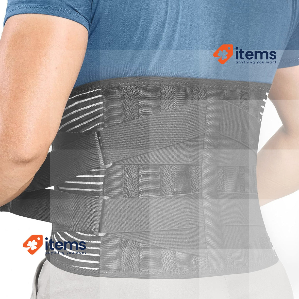 FREETOO Breathable 16-Hole Mesh Lumbar Support Belt Size XX-Large