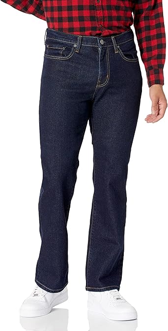 Amazon Essentials Men's Straight Leg Bootcut Jean Blue 38W/32L