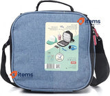 Tatay Insulate Bag, 3L Capacity, 4 Plastic Containers BPA Free, Blue Denim