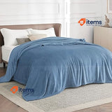 Bedsure Extra Soft & Warm Fleece Blanket Crease-Resistant blue, 220 x 240 cm