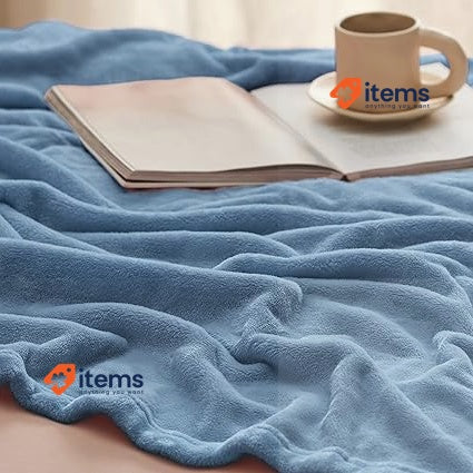 Bedsure Extra Soft & Warm Fleece Blanket Crease-Resistant blue, 220 x 240 cm