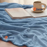 Bedsure Extra Soft & Warm Fleece Blanket Crease-Resistant blue, 220 x 240 cm
