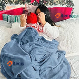 Bedsure Extra Soft & Warm Fleece Blanket Crease-Resistant blue, 220 x 240 cm