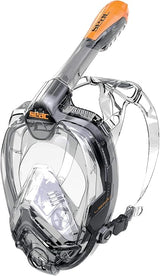 Seac Libera, New Generation Integrated Snorkel Mask Zwart/Oranje