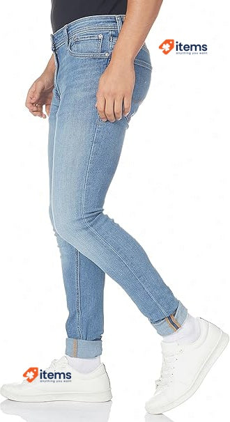 Jack & Jones 815 Men s Skinny Fashion Jeans Size 33W/30L Blue Denim W33 L30