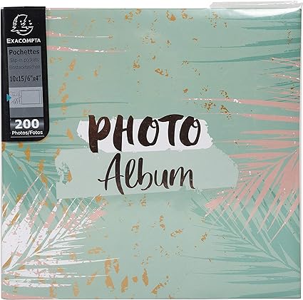 Exacompta - Casebound Floral Photo Album - 225 x 325mm, Holds Up To 300 Photos