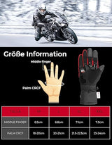 KEMIMOTO Full Finger Waterproof Motorcycle Protective Gloves Black