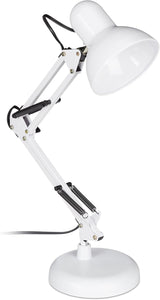 Relaxdays Retro Desk lamp, Articulated arm White