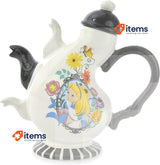 Ideal casa Alice in Wonderland Teapot with Cup Set Disney Multicolour Dolomite