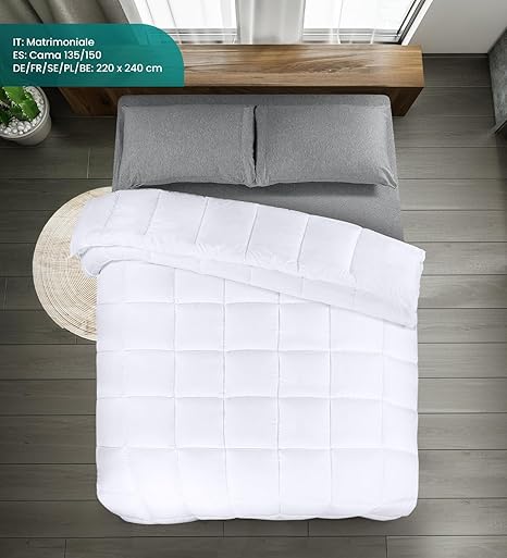 Utopia Bedding Lightweight 4.5 Tog Duvet King with Corner Tabs 220x240 cm White