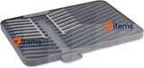 Joseph Joseph Flip-up Adjustable Draining Board,mat with drip tray, Grey, 4