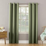 Sun Zero 53408 Becca Energy Efficient Grommet Curtain Panel 40 x 84 Sage Green