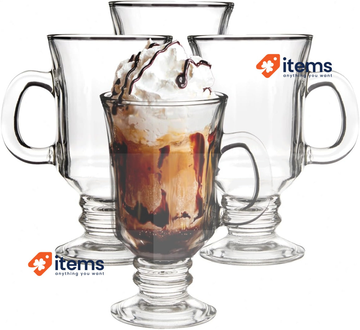 Premier Housewares Irish Coffee Glasses Transparent Set Of 4